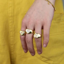 Золотое кольцо в форме сердца со звездой, модное Европейское женское Радужное кольцо, Коктейльные обручальные кольца starburst