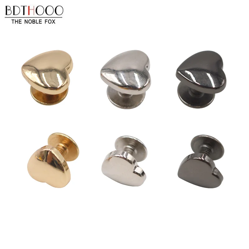 

20sets 1cm Accessories For Bag Bottom Screw for Shoes Bags Clothes Hardware Belt Metal Rivets Bag Decorative nail