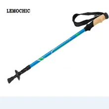 Высокое качество LEMOCHIC Скандинавская ходьба складная телескопическая сталь carbono треккинг походная трость для старых треккинговых палок