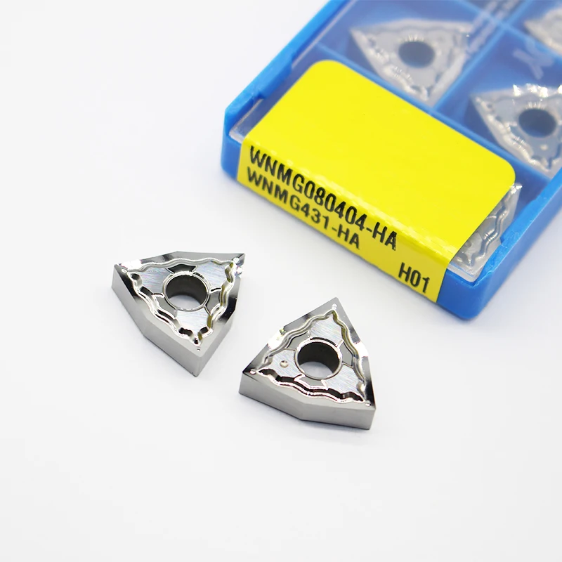 WNMG080404 HA H01 WNMG 080404 Aluminum cutter blade Insert Cutting Tool turning tool CNC Tools AL +TIN Alloy wood | Инструменты