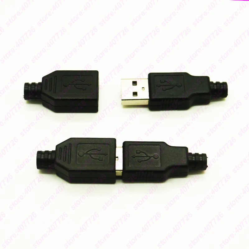 Cable Length: Other Cables 10pcs DIY USB 2.0 A Female Plug Socket Connector & Plastic Cover USB Plug Adapter USB Connector USB Socket for DIY Black Occus 