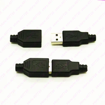 

10PCS DIY USB A Type Male & Female Connectors Assembly Adapter USB Jack 2.0 Soldering Plug Socket With Plastic Shell