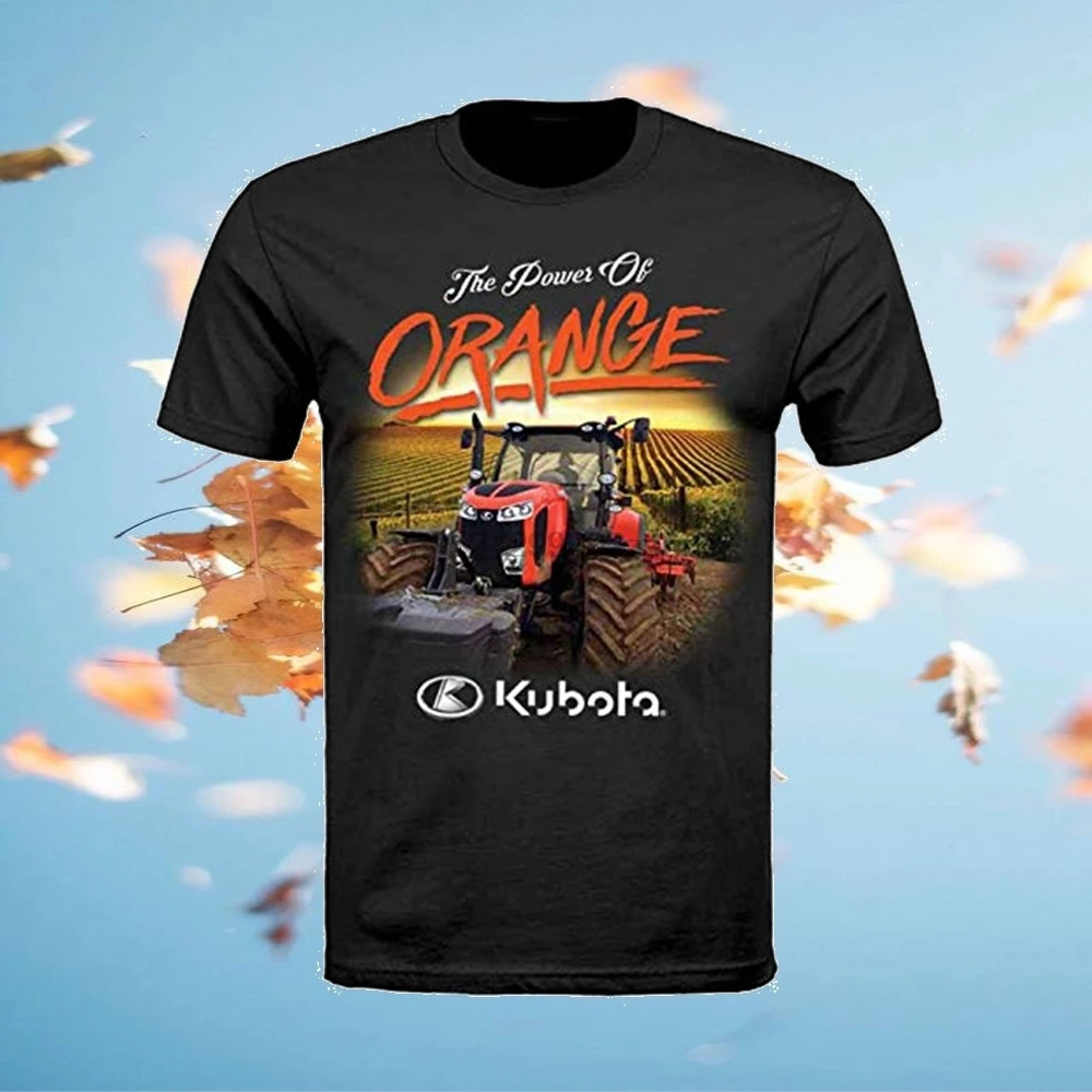 Мужская модная футболка Kubota The Power of Orange (1) | одежда