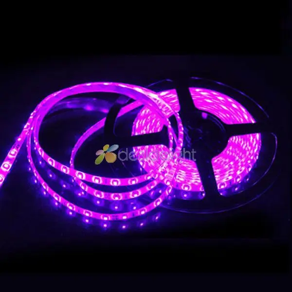 

DC12V 5M/Lot 3528 SMD 60Led/m 300 Leds Epoxy Resin IP65 Waterproof Flexible LED Strip Light Pink color Free Shipping