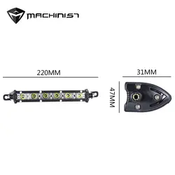 1 шт. 18 Вт ультра-тонкий маленький Однорядный светодиодный светильник 6 огней Водонепроницаемый рабочий свет внедорожные крыши