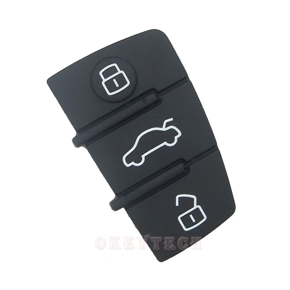 OkeyTech для Audi Key Pad 2/3 Кнопка Замена дистанционного ключа оболочка Брелок чехол ремонтные колодки для Audi A3 A4 A5 A6 A8 Q5 Q7 TT - Количество кнопок: 3 button