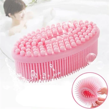 

Silicone Ultra Soft Gel Baby Bath And Shower Massage Brush Head Massage Shampoo Brushes Gentle Touch Cleaning Tools