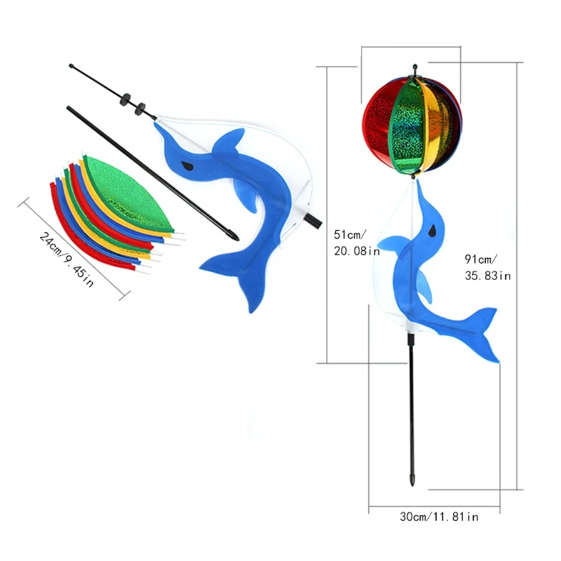 Ярд милый Радужный ветряной Спиннер красочный ветряная мельница милый мультфильм животных Winnower детская игрушка сад декоративные колья ветряные Спиннеры