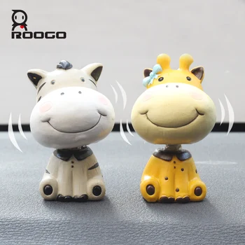 

ROOGO home decoration accessories animal resin figurine blue red yellow white vintage home decor birthday party decorations kids