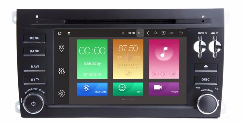 Discount 7 " 1024X600 Octa Core 4GB RAM 32GB ROM Android 8.0 Car DVD Player Radio GPS for Porsche Cayenne 2003-2010 Head Unit Autoradio 1