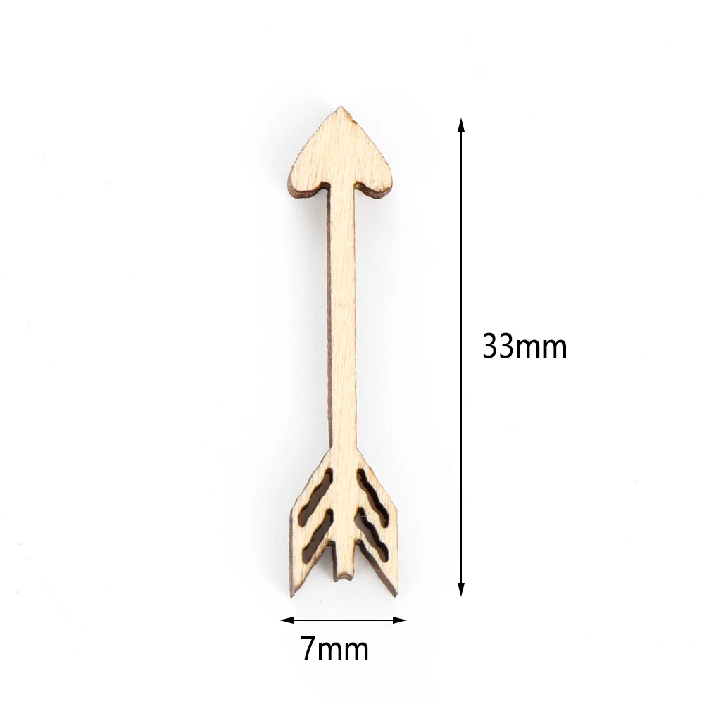 Новые 50 шт выдолбленные звезды в форме стрелы деревянные поделки для искусства украшения для скрапбукинга свадебные DIY Деревянные ломтики украшение дома
