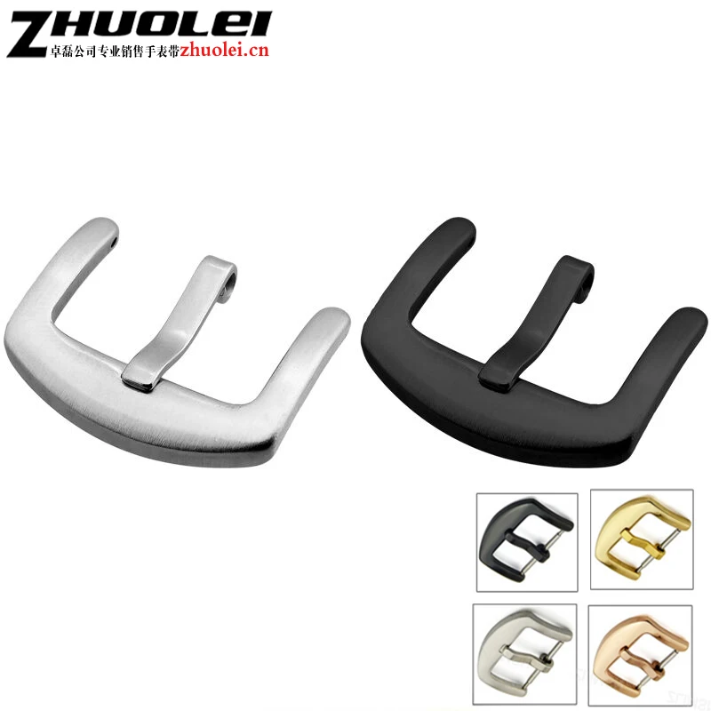 

brushed Metal Buckles Watch Stainless Steel Black Gold Silver Rose Gold 18mm 20mm 24mm Watchbands Buckle Clasps