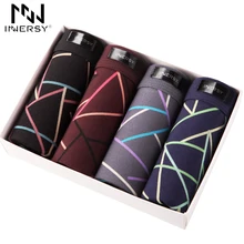 Innersy мужские шорты, 4 шт./партия,, мужское нижнее белье, боксеры из модала, мужские боксеры с принтом, шорты боксеры, мужское нижнее белье