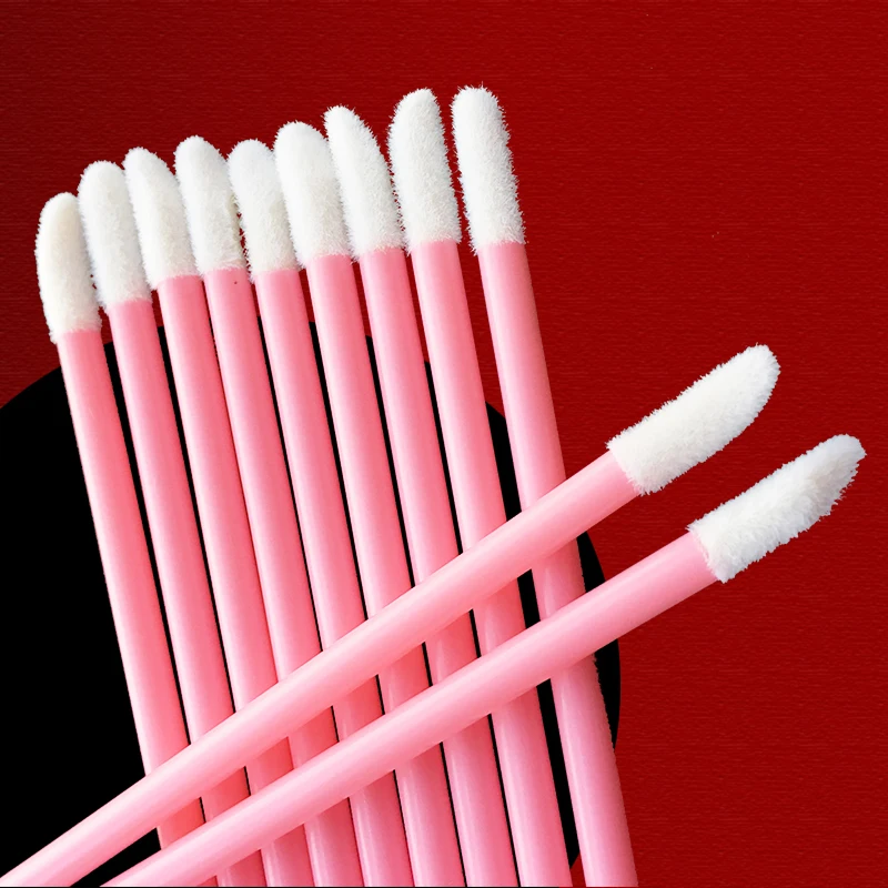 Woman Accessories 50pcs Disposable Lip Brush Wholesable Gloss Wands Applicator Perfect Best Make up Tool HS    _03