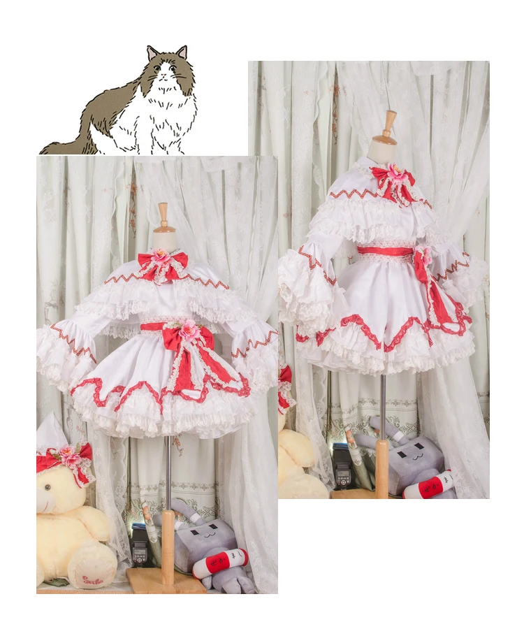 

[Customized] Anime Touhou Project LilyWhite Lolita Dress Uniform Cosplay Costume Any Size Women Halloween Freeshipping