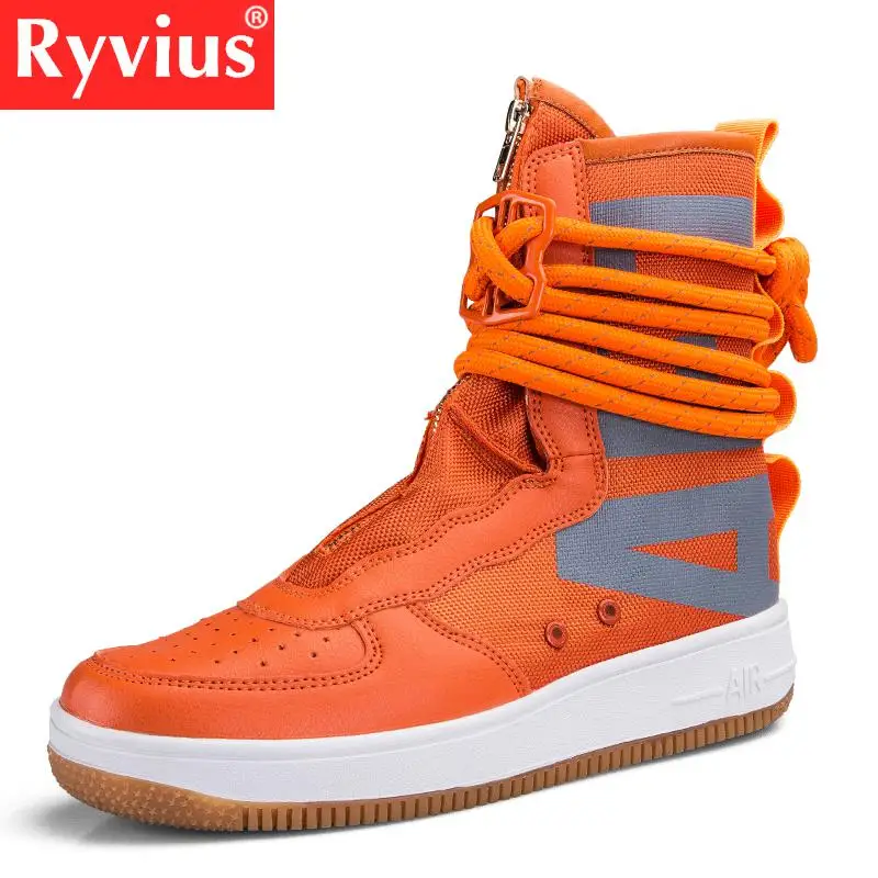 Ryvius новая пара уличная спортивная обувь для мужчин и женщин дышащая Высокая, чтобы помочь верхней Surround обувь для бега спортивная обувь