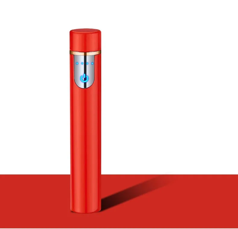 Новинка, тонкая металлическая зажигалка для сигарет, usb зарядка, зажигалки, перезаряжаемая электрическая зажигалка, ветрозащитная, высокое качество, гаджеты для мужчин