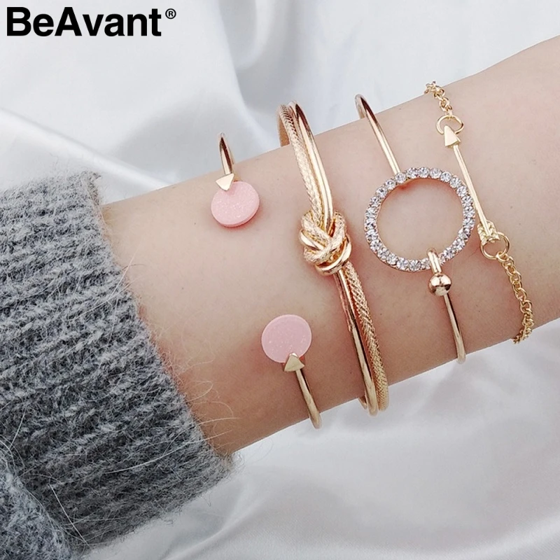 

BeAvant Fine jewelry multilayer bangle bracelet Statement crystal women accessories jewelry Trendy golden fashion bangles female