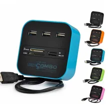 Микро USB концентратор 2,0 3 порта+ TF SD слот кардридера высокоскоростной USB адаптер все в одном USB сплиттер для ноутбука настольного использования 50 комплектов