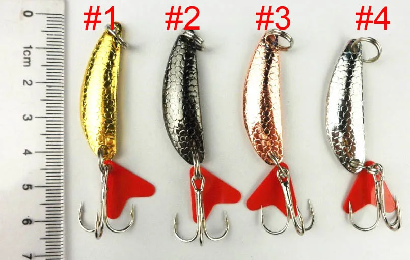 1000pcs pesca carp fishing isca artificial fishing spoon 4cm 5.7g 6