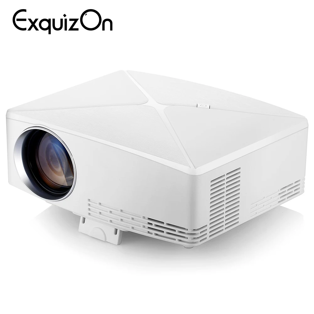 Exquizon C80 проектор ЖК-дисплей дома Театр, 1280x720 Разрешение проектор LED Портативный HD мультимедийный проектор для домашнего Кино Поддержка 1080