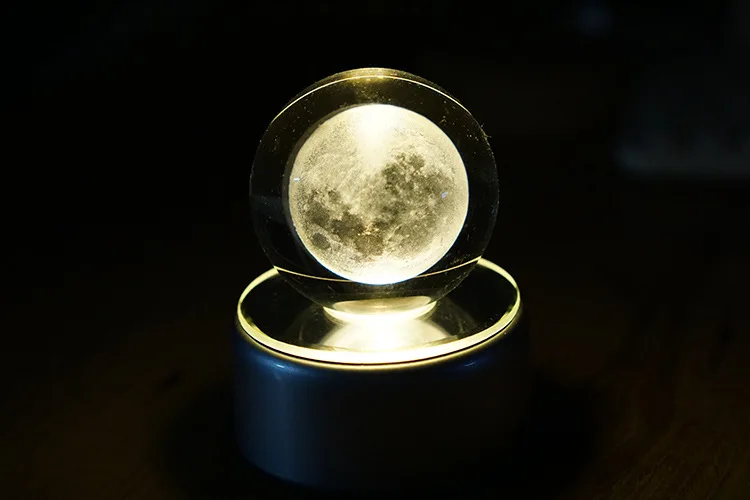 3D светодиодный ночной Светильник Neidiao вращающийся хрустальный шар, настольная лампа Рождество дерево Одуванчик Moon Спальня украшения Подарки на год