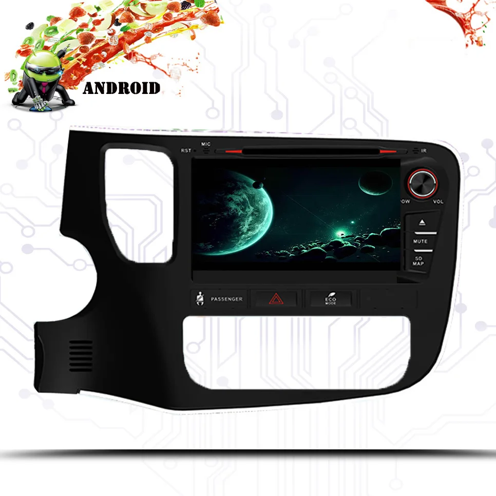 Excellent Android 9.0 2 din Car DVD GPS Player Navi for Mitsubishi Outlander 2014 - 2018 4G+64G Octa Core car Radio Multimedia SWC RDS DVD 0