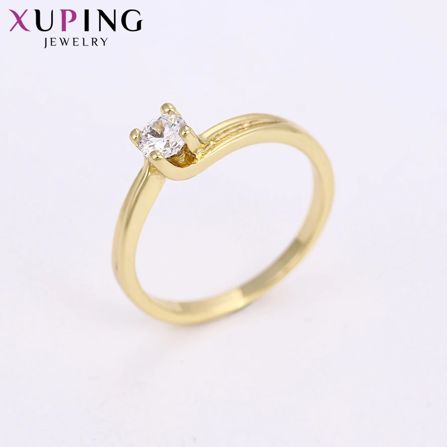 Xuping, элегантный модный дизайн, очаровательное Стильное кольцо для женщин, светильник, желтое золото, позолоченные кольца, ювелирные изделия, рождественский подарок, S64-8-11753