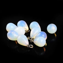 10 шт./лот, 13*18 мм, подвеска в форме капли воды из опалового стекла, подвеска в виде лэмпворк, маленький Шарм, подвеска для влюбленных, ожерелье, сделай сам, изготовление ювелирных изделий