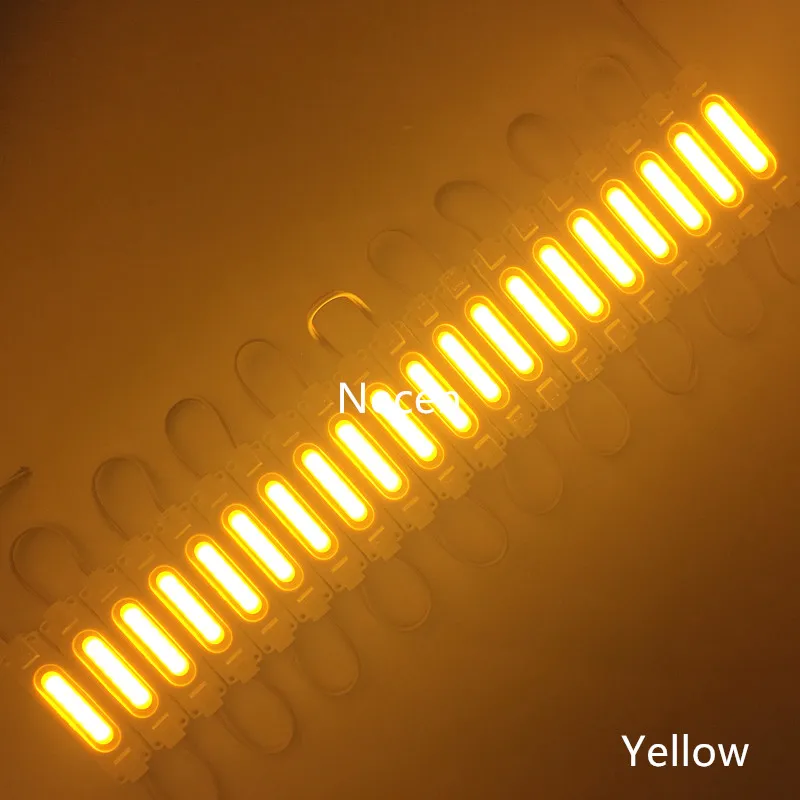 COB 3leds/pc 20pcs/lot 12V led module Pixel lights COB led lighting white/warm white/Yellow/blue/green waterproof