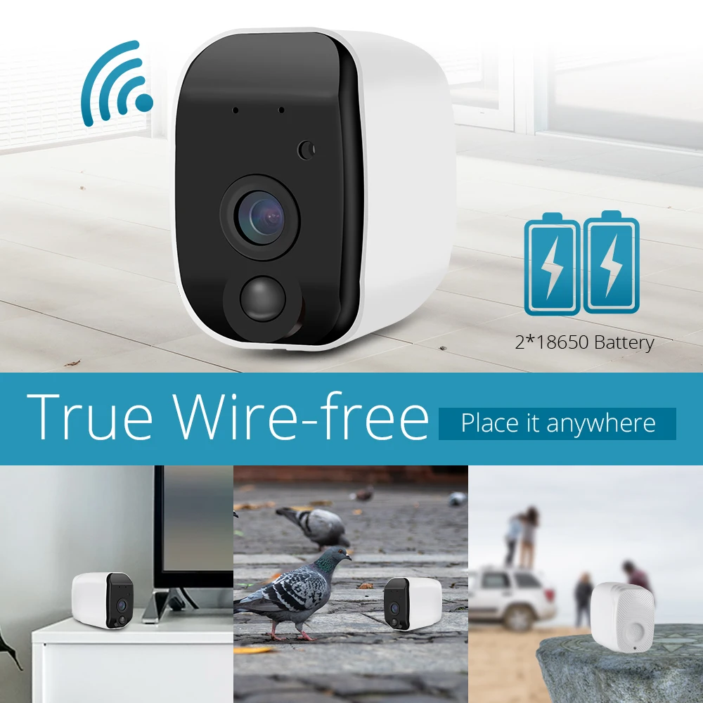  KERUI Wireless H.264 Outdoor 1080P Full HD 2.4G WiFi 18650 Battery IP Camera Indoor Home Security S