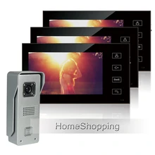 ENVÍO LIBRE Con Conexión de Cable 7 “Pantalla Táctil a Color de Vídeo teléfono de Puerta de Intercomunicación de Entrada Con 1 Impermeable Timbre Monitor de La Cámara 3 EN STOCK