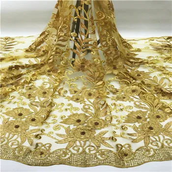 

Black green gold African French Lace Fabric High Quality African Tulle Lace Fabric For Wedding stones Beaded French Lace Fabric