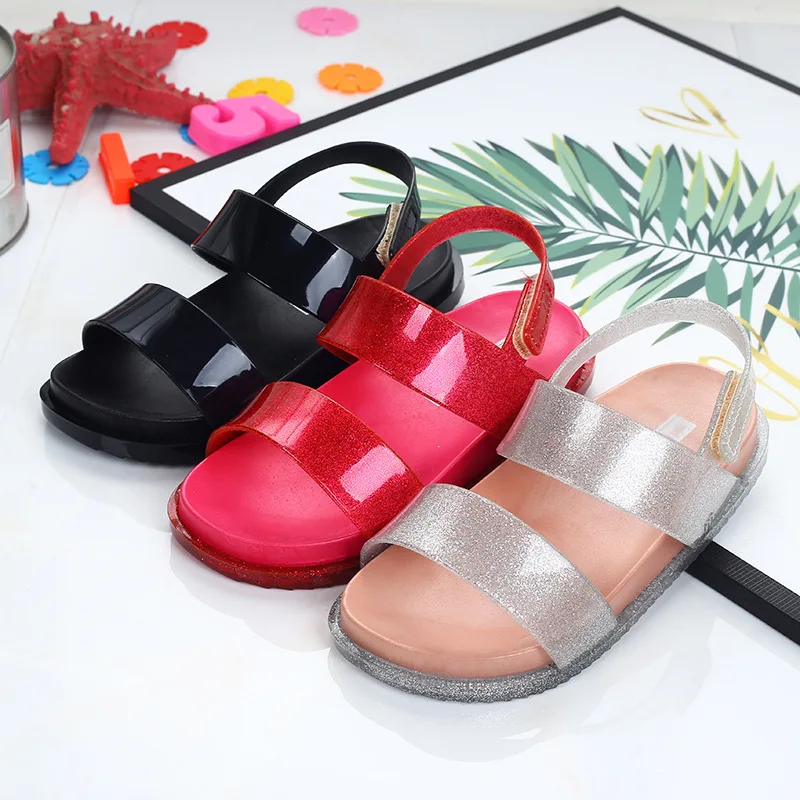 Mini Melissa/брендовые сандалии г. новые сандалии для девочек детская обувь Melissa пляжные сандалии для девочек 13 см-1 см Нескользящие