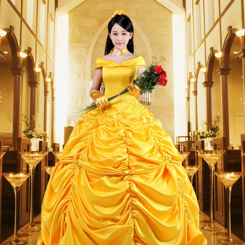 Popular Belle Yellow Gown-Buy Cheap Belle Yellow Gown lots ...