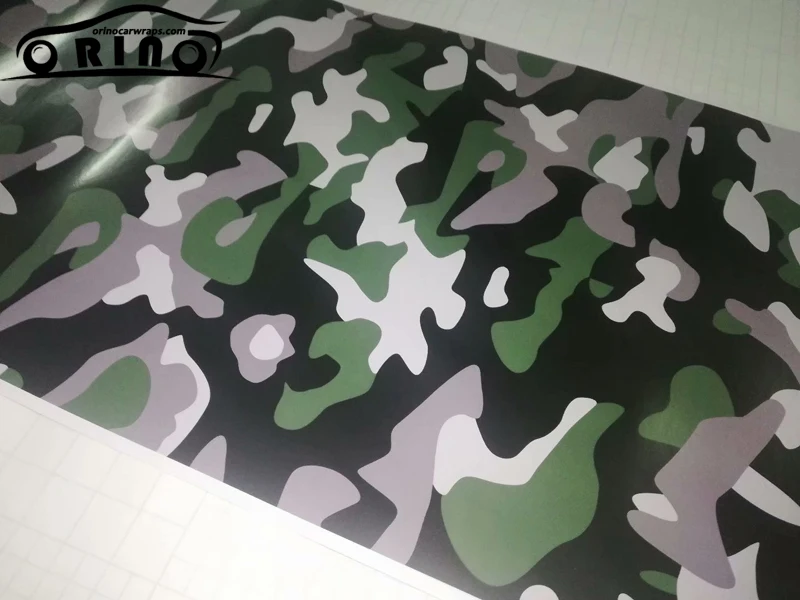 Black Green Camouflage Vinyl Film Wrap-1