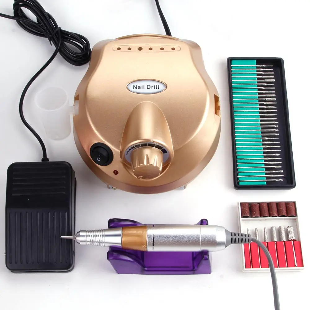 Preise Elektrische Nagel Bohren Maniküre Maschine Set Pediküre Schneider Gerät Kit Fräsen Maschine Gel Polish Remover Nail art Datei Bits