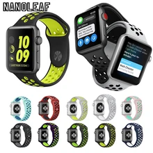 Brand belt for apple watch series with Light Flexible Breathable silicone strap fit iWatch sport band official color
