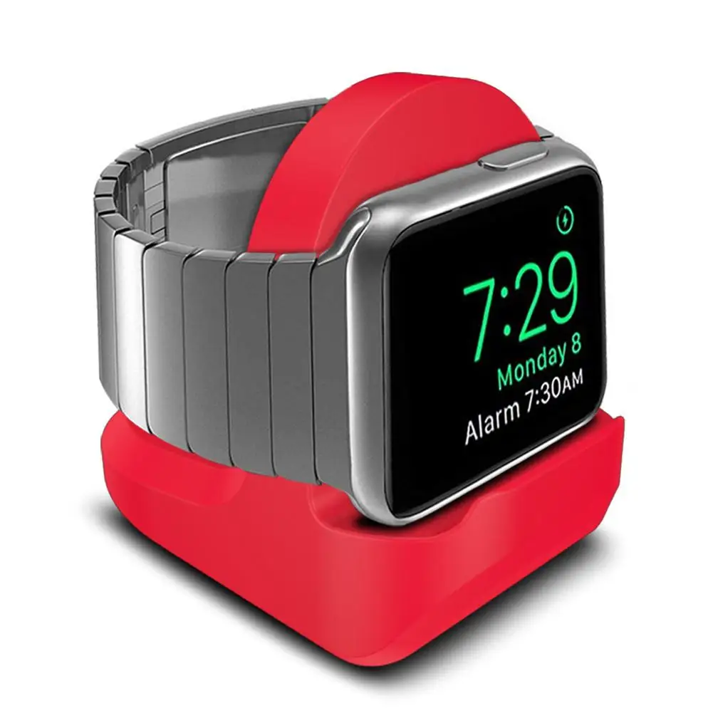TPU عدم الانزلاق جهاز شحن المدمجة حامل منضدة وضع صالح ل أبل ووتش ل iWatch سلسلة 1/2/ 3 الوقوف مع المتكاملة كابل