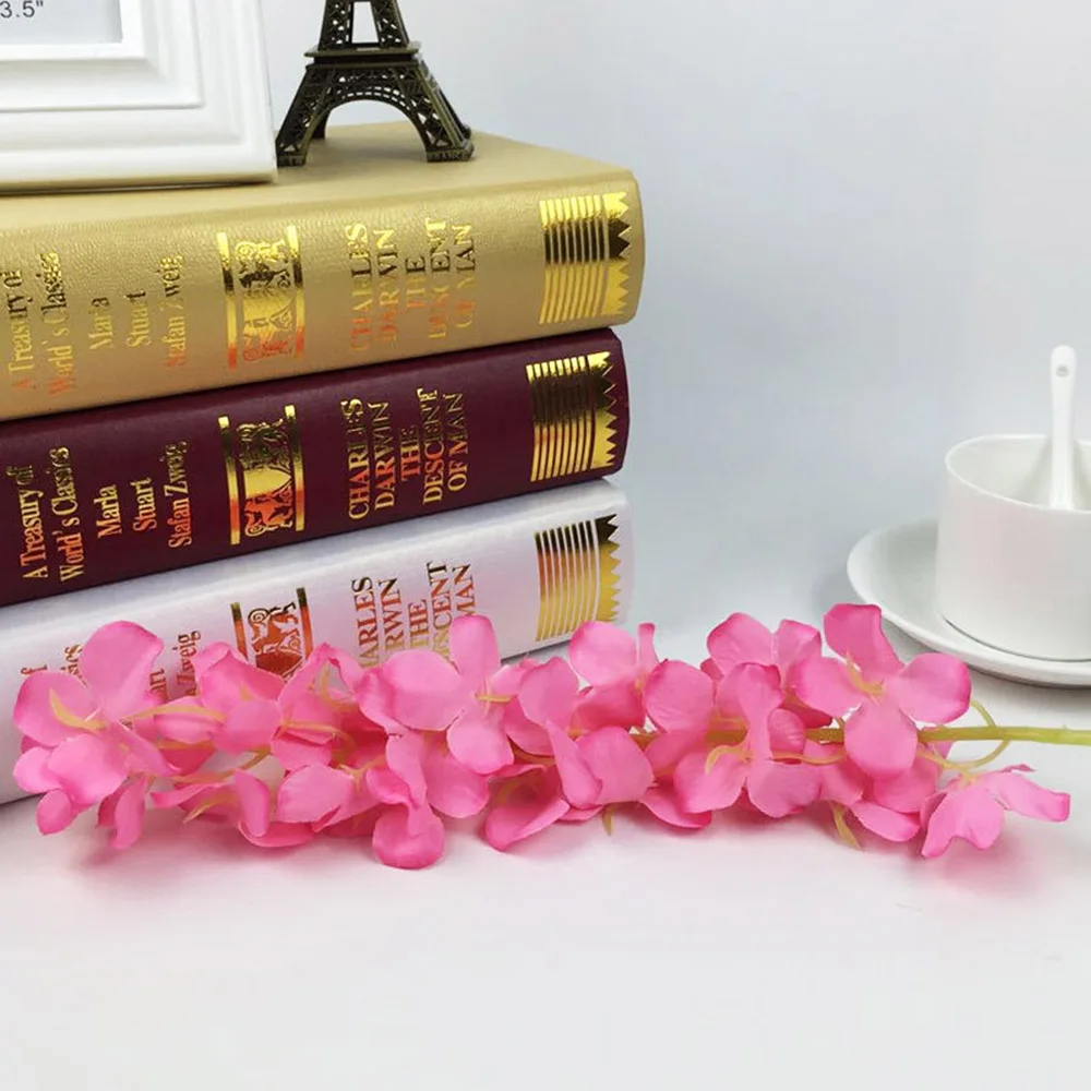 1pcs/Lot 2m Real Touch Artificial Hydrangea Party Romantic Wedding Decorative Silk Garlands Of Artificial Flowers Silk Wisteria