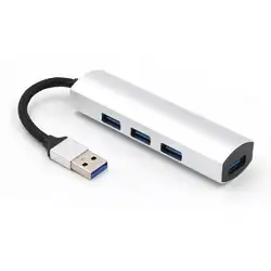 USB3.0 концентратор 4 Порты и разъёмы 3,0 до 4 Порты и разъёмы USB разветвителем 1 Перетащите серебряный, золотой, черный, 4 расширитель 0,051 кг