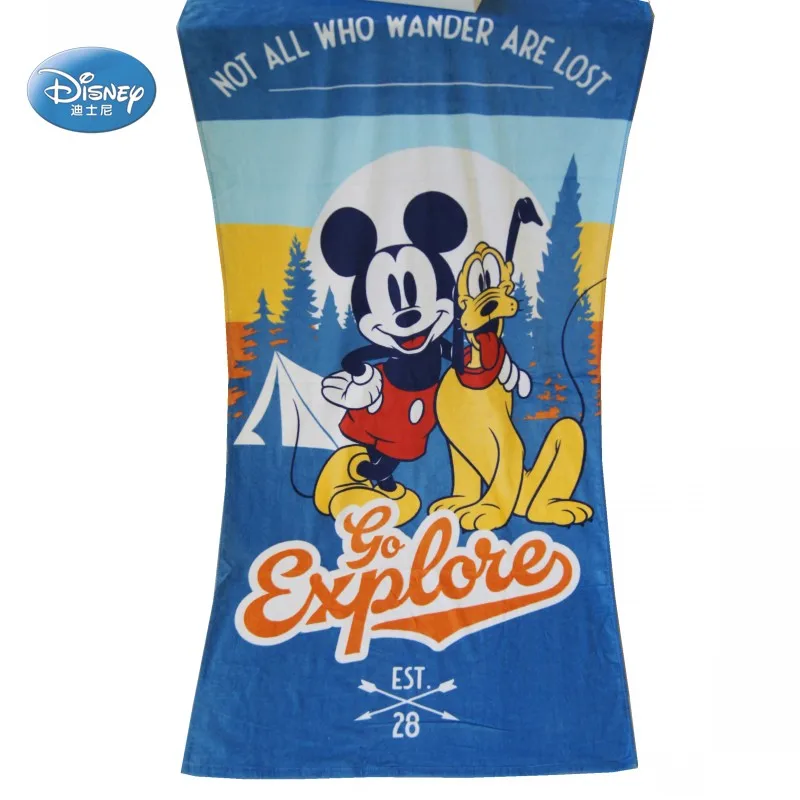 

Disney Mickey Mouse and Pluto Beach Towel 100% Cotton for Boys Girls Kids Summer Bath Towel 75x150cm