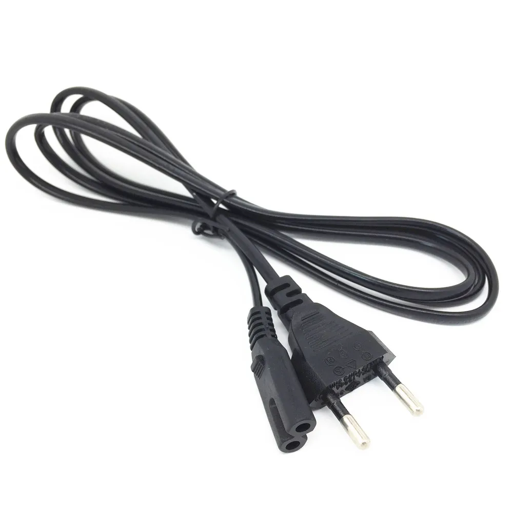 Шнур питания переменного тока с 2 зубцами и вилкой Стандарта США/ЕС кабель для
