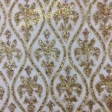 Высокое качество блестящее Африканское Сетчатое кружево в золотом цвете BZL-4902 индийское кружево материалы французская кружевная ткань