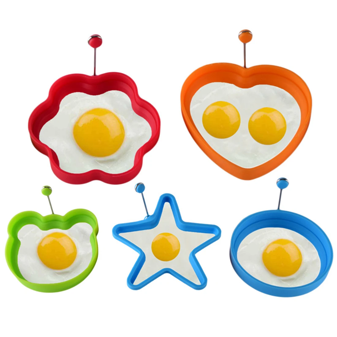 Инструмент для выпечки творческий Силиконовые Multi Тип яйцо форма для жарки яйцо формы для блинов формы для детей DIY кухонная утварь 5 Тип s