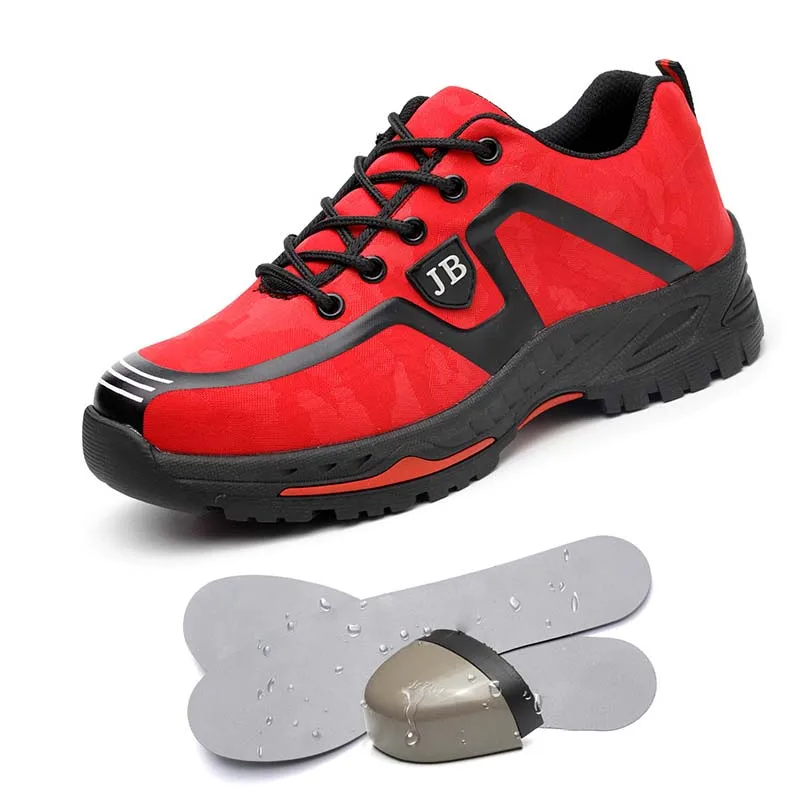 New exhibition fashion safety shoes Men Outdoor Steel Toe Cap anti-puncture Boots Lightweight and breathable casual work shoes