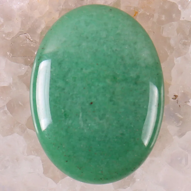 

40x30MM Green Aventurine Stone Oval Cabochon CAB GEM Jewelry Making 1PCS H090