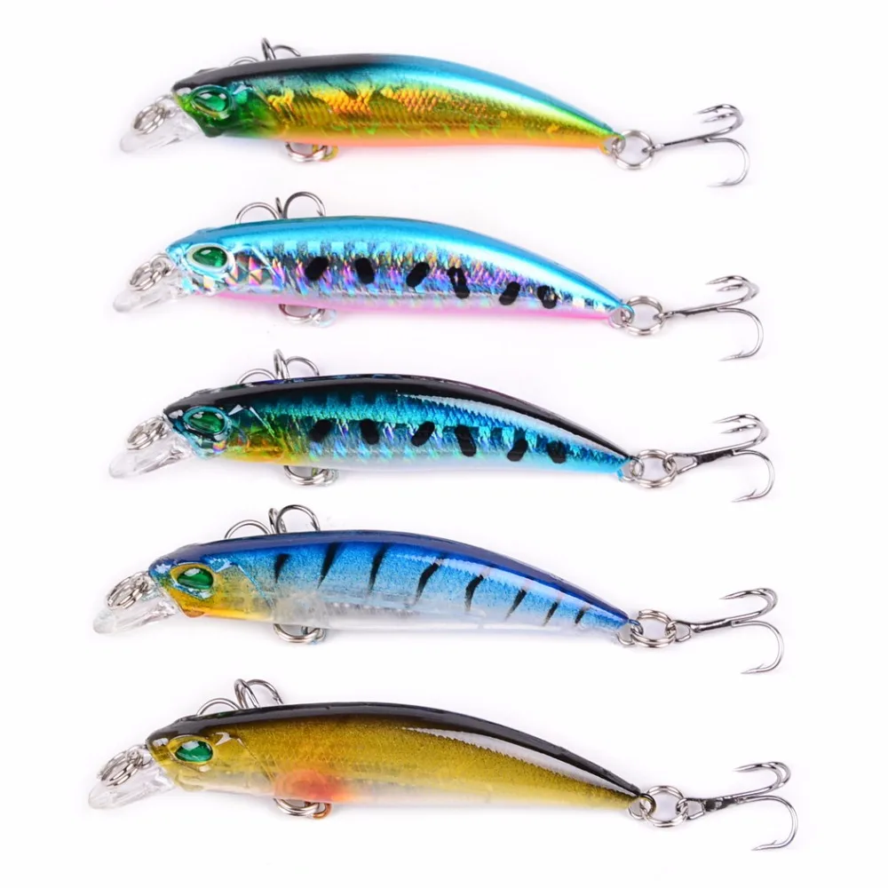 5pcs wobblers Jerkbait 6.5cm 4g Hard Bait Small Minnow Crank Fishing