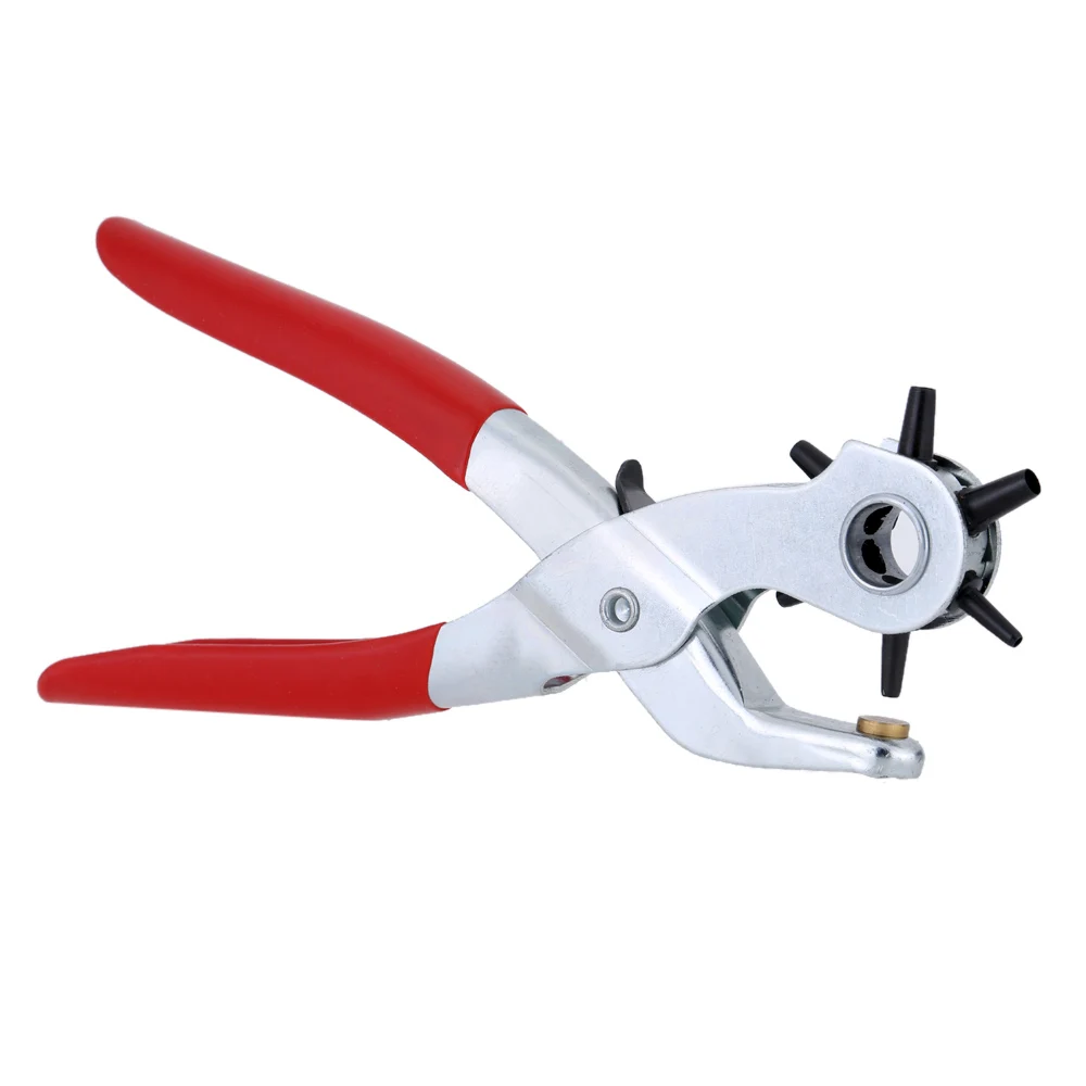 Hole Punching Machine 9'' Punch Plier Round Hole Perforator Tool Make Hole Puncher for Watchband Cards Leather Belt