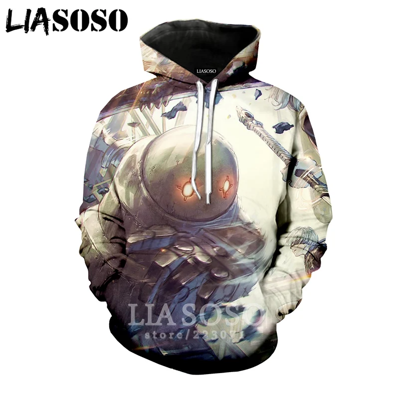 LIASOSO Новинка зимы Для мужчин Для женщин 3D печати Видео игровой НИР автоматы с капюшоном Модная брендовая Толстовка пуловер с длинными рукавами A165-11 - Цвет: 10